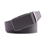 Carbon Fiber Texture Red Teeth Automatic Buckle Business Belt for Men