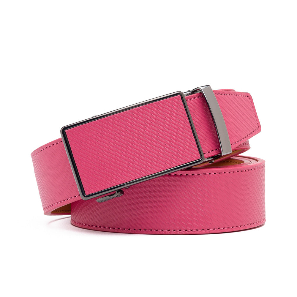 Men's Leather Ratchet Belt – Automatic Dress Belt for Business Casual & Everyday Wear