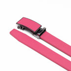 Carbon Fiber Texture Red Teeth Automatic Buckle Business Belt for Men