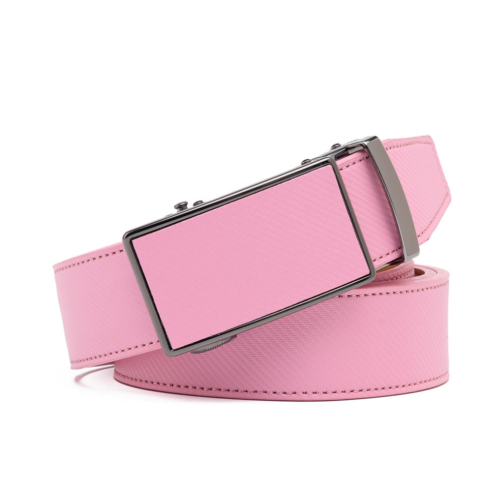 Men's Leather Ratchet Belt – Automatic Dress Belt for Business Casual & Everyday Wear