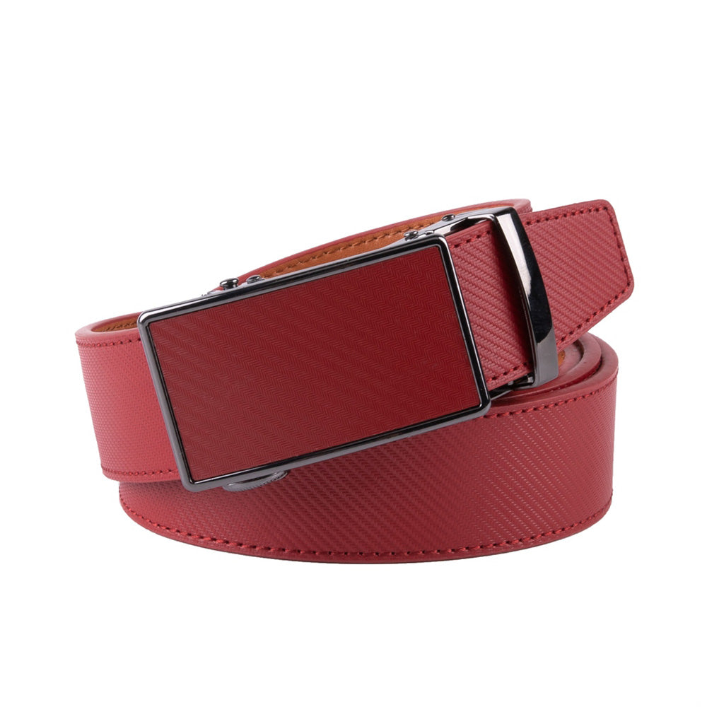 Men's Leather Ratchet Belt – Automatic Dress Belt for Business Casual & Everyday Wear