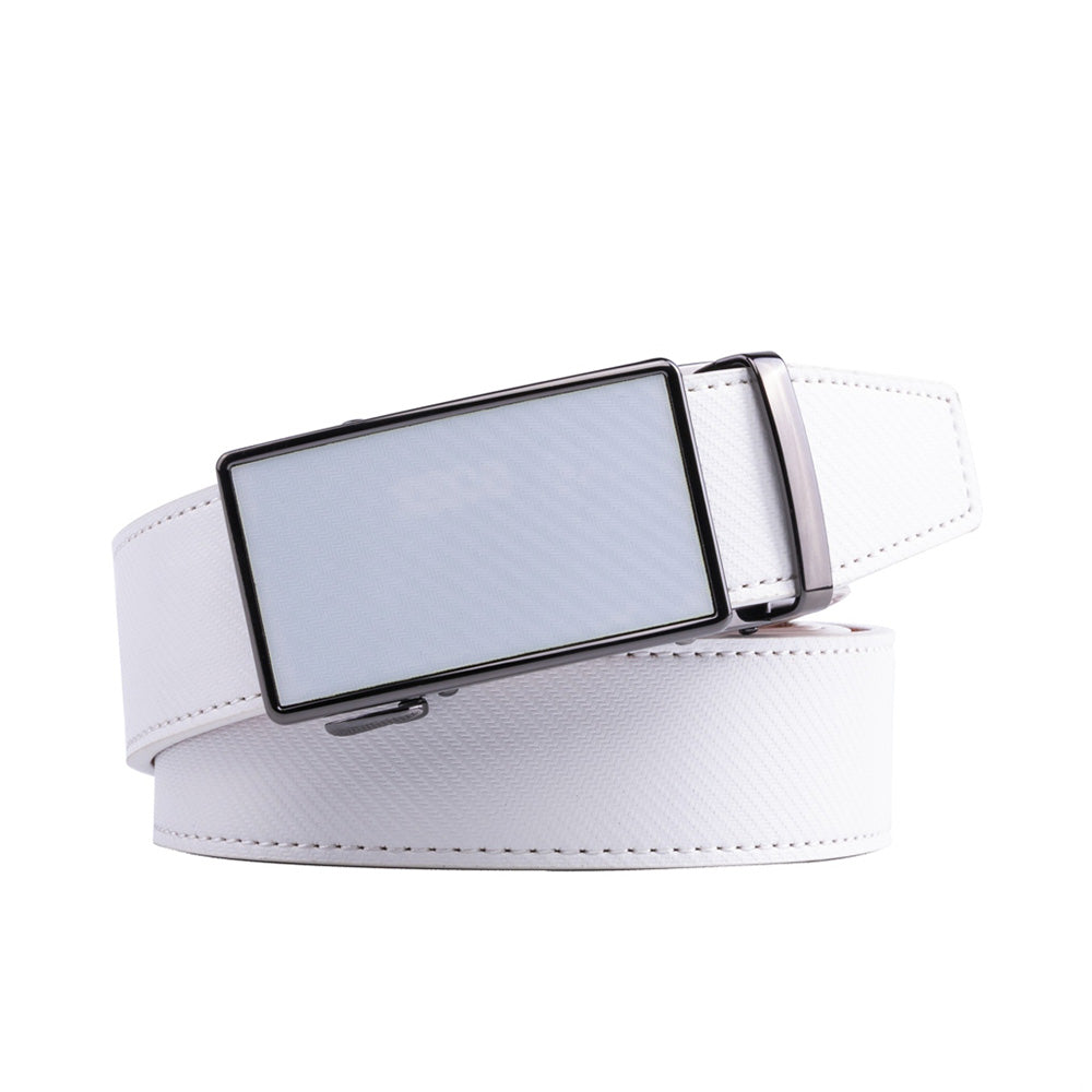 Men's Leather Ratchet Belt – Automatic Dress Belt for Business Casual & Everyday Wear