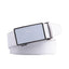 Carbon Fiber Texture Red Teeth Ratchet Buckle Business Belt for Men - White