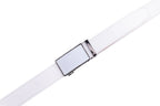 Carbon Fiber Texture Red Teeth Automatic Buckle Business Belt for Men