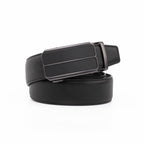 Minimalist Textured Red Teeth Automatic Buckle Business Belt for Men