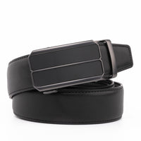 Minimalist Textured Red Teeth Ratchet Buckle Business Belt for Men