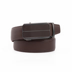 Minimalist Textured Red Teeth Automatic Buckle Business Belt for Men
