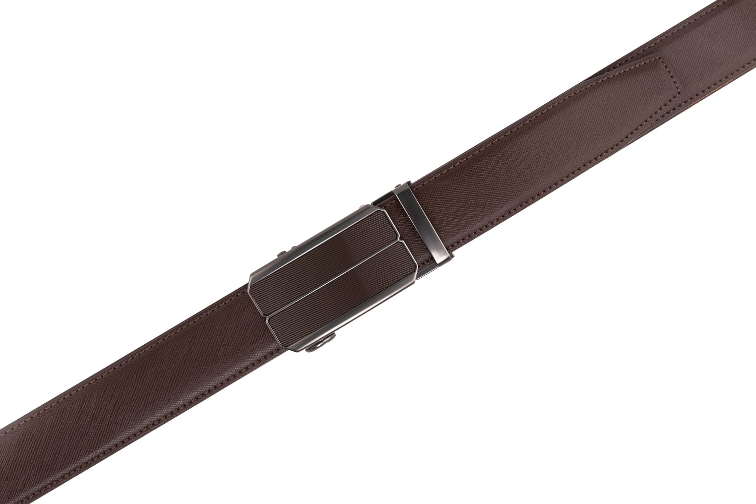 Minimalist Textured Red Teeth Automatic Buckle Business Belt for Men