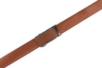 Minimalist Textured Red Teeth Automatic Buckle Business Belt for Men