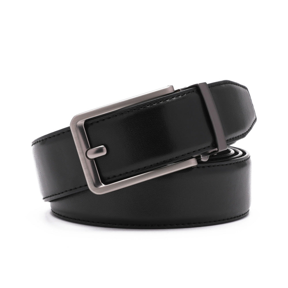 Men's Ratchet Leather Belt – Automatic Buckle Dress Casual Belt Main image