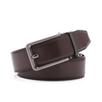Men's Ratchet Leather Belt – Automatic Buckle Dress Casual Belt