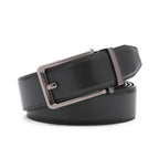 Men's Ratchet Leather Belt – Automatic Buckle Dress Casual Belt