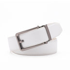 Men's Ratchet Leather Belt – Automatic Buckle Dress Casual Belt