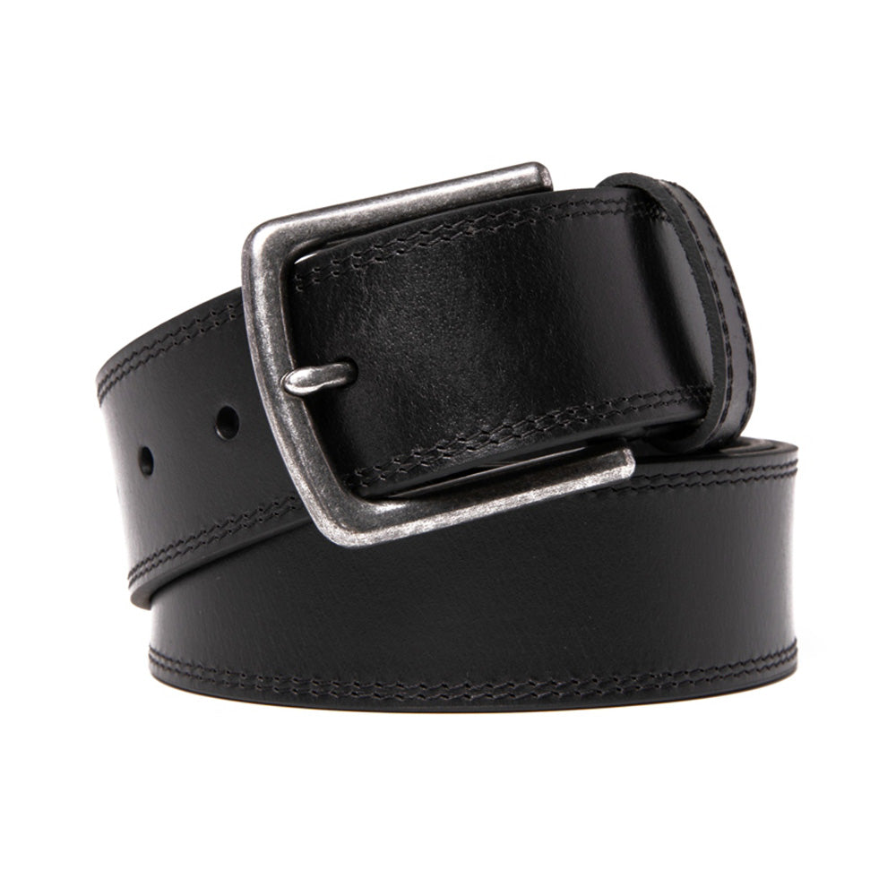 Men's Vintage Leather Belt – Full Grain Leather Pin Buckle Belt