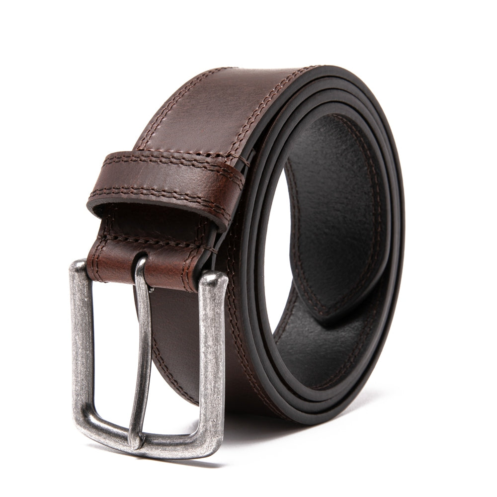 Men's Casual Genuine Leather Belt Jeans Solid Belts for Men 1.5inch Width