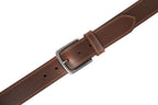 Men's Casual Genuine Leather Belt Jeans Solid Belts for Men 1.5inch Width