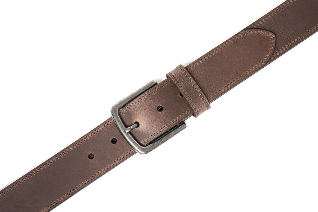 Men's Casual Genuine Leather Belt Jeans Solid Belts for Men 1.5inch Width