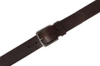 Men's Full Grain Leather Belt Strap – Vintage Single Prong Buckle Casual Business Belt for Jeans & Everyday Wea