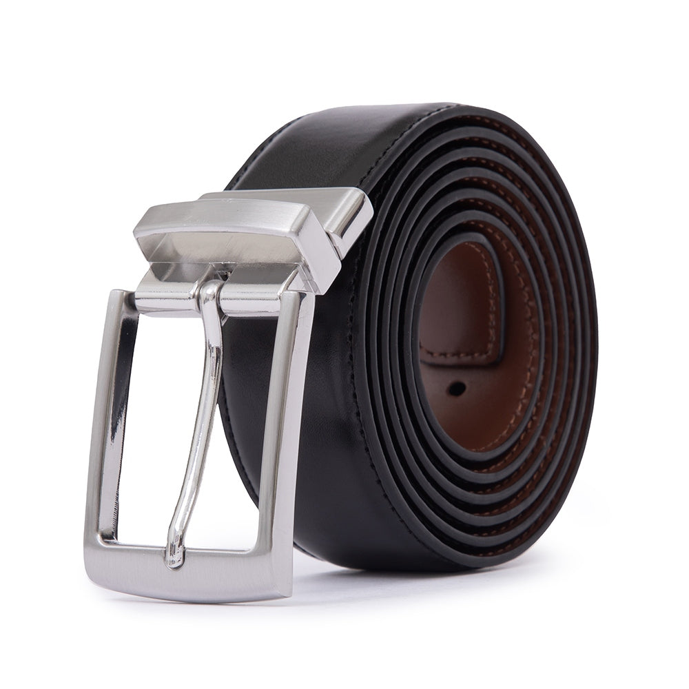 Men's Reversible Leather Belt – Rotating Pin Buckle Business Casual Belt Secondary image