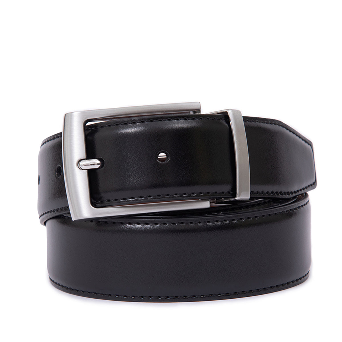 Men's Reversible Leather Belt – Rotating Pin Buckle Business Casual Belt Main image