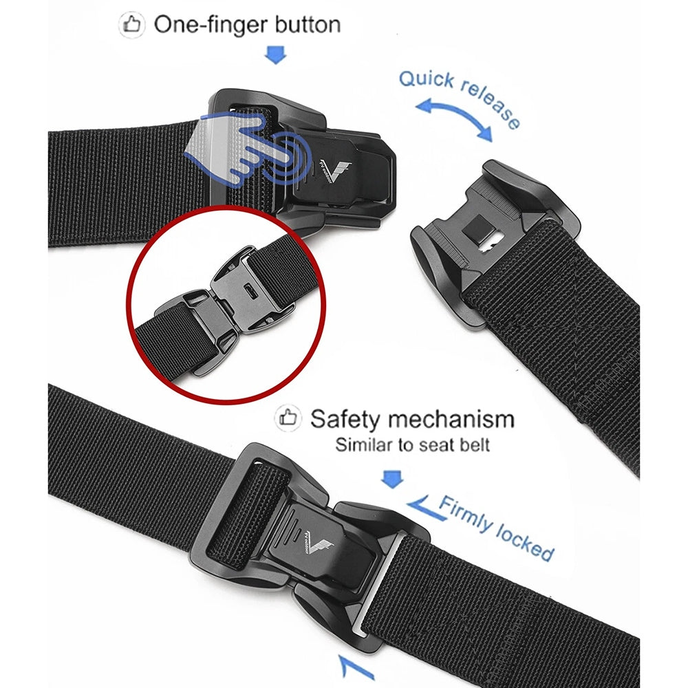 Tactical Quick Release Elastic Nylon Belt for Men
