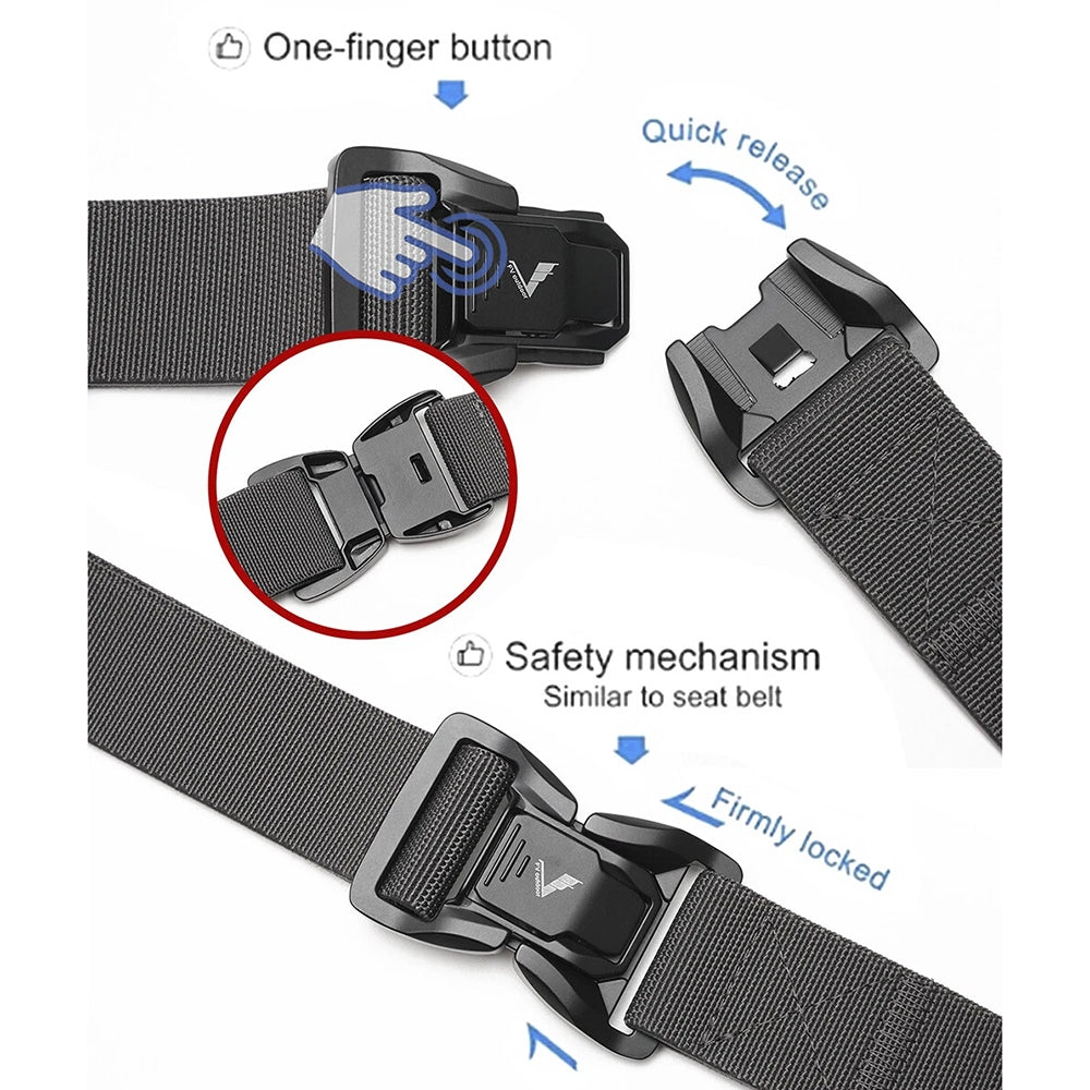 Tactical Quick Release Elastic Nylon Belt for Men