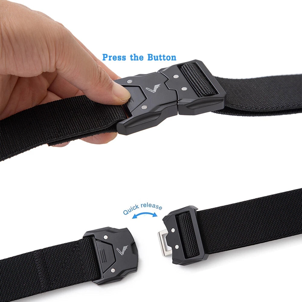 Tactical Quick Release Elastic Nylon Belt for Men