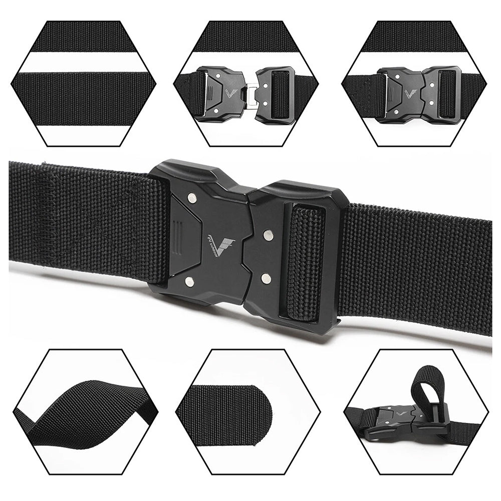 Tactical Quick Release Elastic Nylon Belt for Men