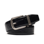 Men's Crocodile Embossed Ratchet Belt – Automatic Dress Belt for Business & Casual Wear