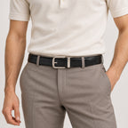 Men's Crocodile Embossed Ratchet Belt – Automatic Dress Belt for Business & Casual Wear