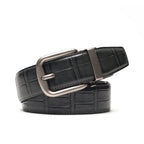 Men's Crocodile Embossed Ratchet Belt – Automatic Dress Belt for Business & Casual Wear