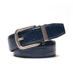 Men's Crocodile Embossed Ratchet Belt – Automatic Dress Belt for Business & Casual Wear