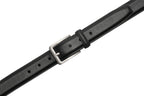 Classic Double-Stitch Full-Grain Leather Single Prong Buckle Men's Belt