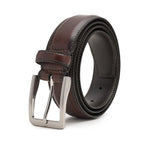 Men's Full Grain Leather Belt – Classic Pin Buckle Everyday Belt