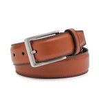 Men's Full Grain Leather Belt – Classic Pin Buckle Everyday Belt