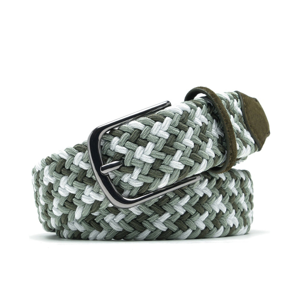 Men's Braided Stretch Golf Belt – Elastic Woven Belt for Golf, Casual & Smart Casual Wear