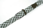 Multicolor Woven Elastic Suede Trim Single Prong Buckle Men's Belt LA2015