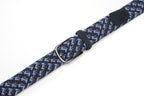 Multicolor Woven Elastic Suede Trim Single Prong Buckle Men's Belt LA2015