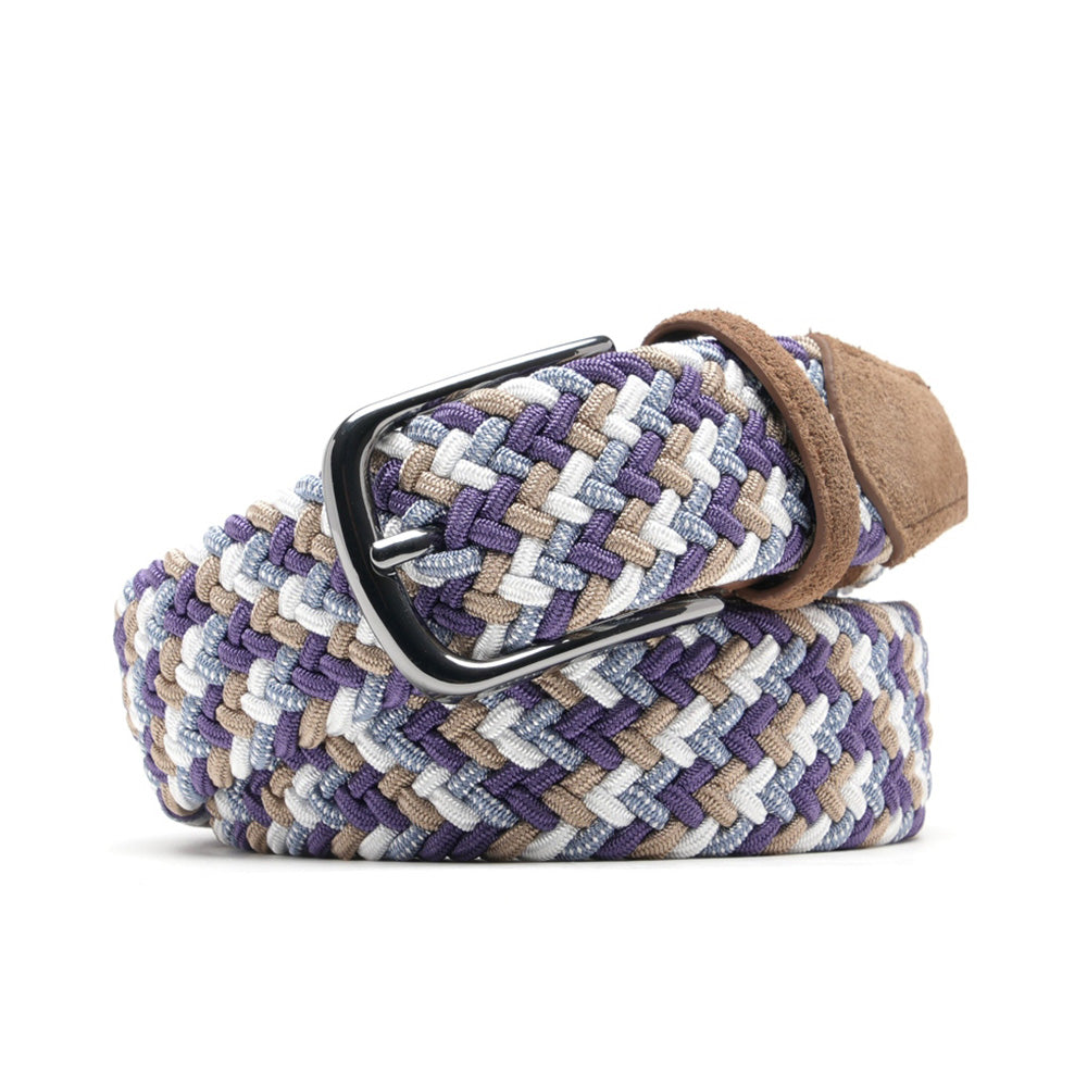 Men's Braided Stretch Golf Belt – Elastic Woven Belt for Golf, Casual & Smart Casual Wear