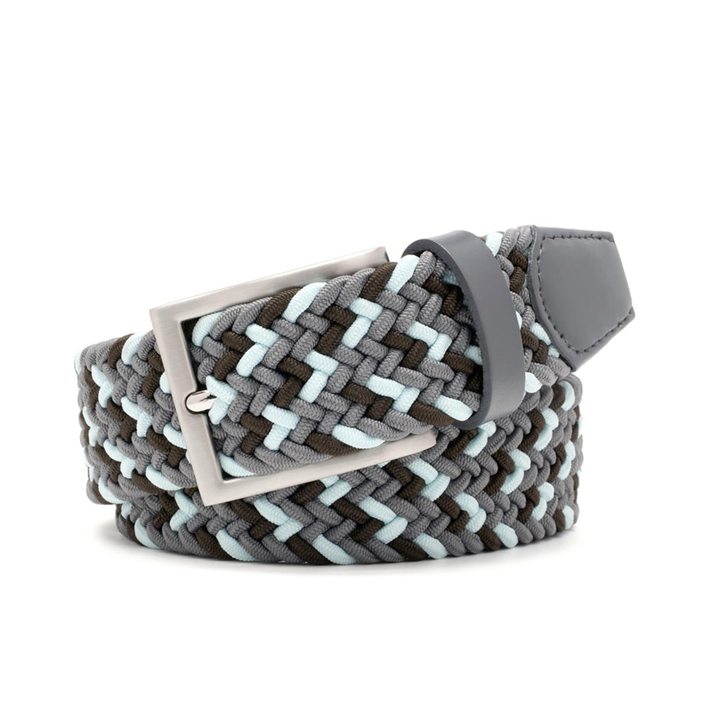 Men's Braided Stretch Golf Belt – Elastic Woven Belt for Golf, Casual & Resort Wear
