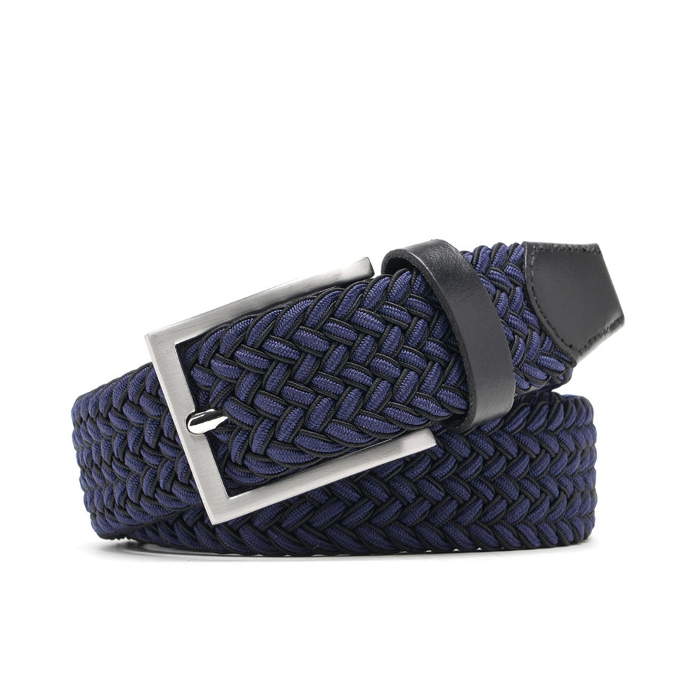 Men's Braided Stretch Golf Belt – Elastic Woven Belt for Golf, Casual & Resort Wear