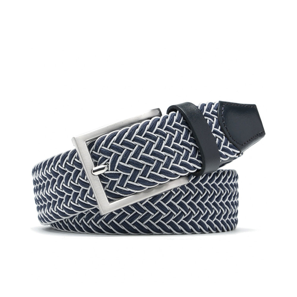 Men's Braided Stretch Golf Belt – Elastic Woven Belt for Golf, Casual & Resort Wear