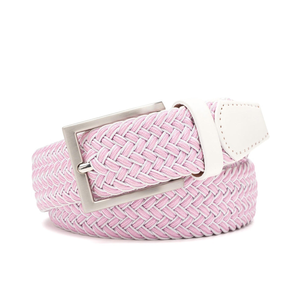 Men's Braided Stretch Golf Belt – Elastic Woven Belt for Golf, Casual & Resort Wear