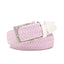 Men's Braided Stretch Golf Belt – Elastic Woven Belt for Golf, Casual & Resort Wear - Pink