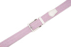 Woven Elastic Leather Trim Single Prong Buckle Men's Belt