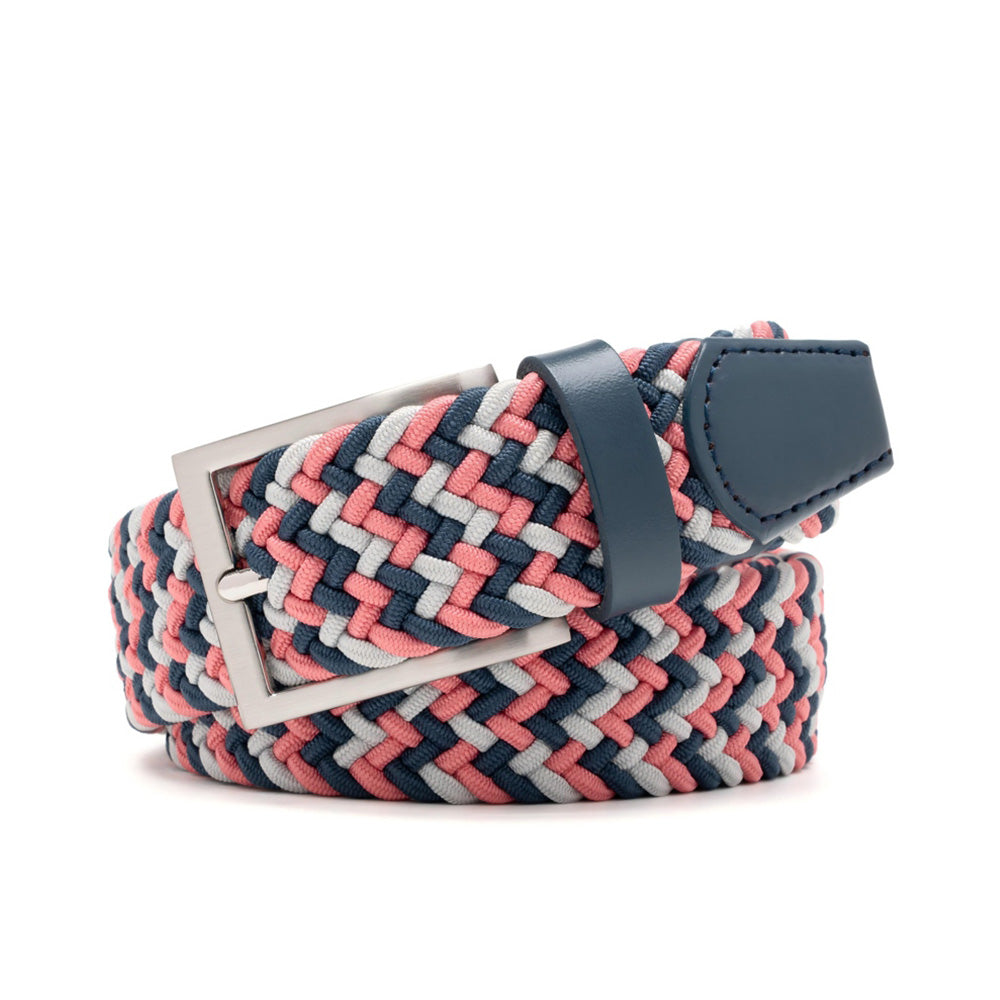 Men's Braided Stretch Golf Belt – Elastic Woven Belt for Golf, Casual & Resort Wear