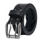 Mens Classic Genuine Leather Belt Jeans Solid Belts for Men 1.5inch Width La2099-Black
