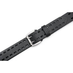Mens Classic Genuine Leather Belt Jeans Solid Belts for Men 1.5inch Width La2099-Black