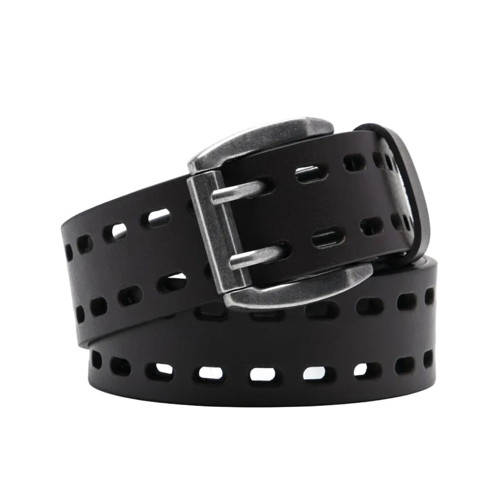 Mens Classic Genuine Leather Belt Jeans Solid Belts for Men 1.5inch Width La2099-Brown Main image