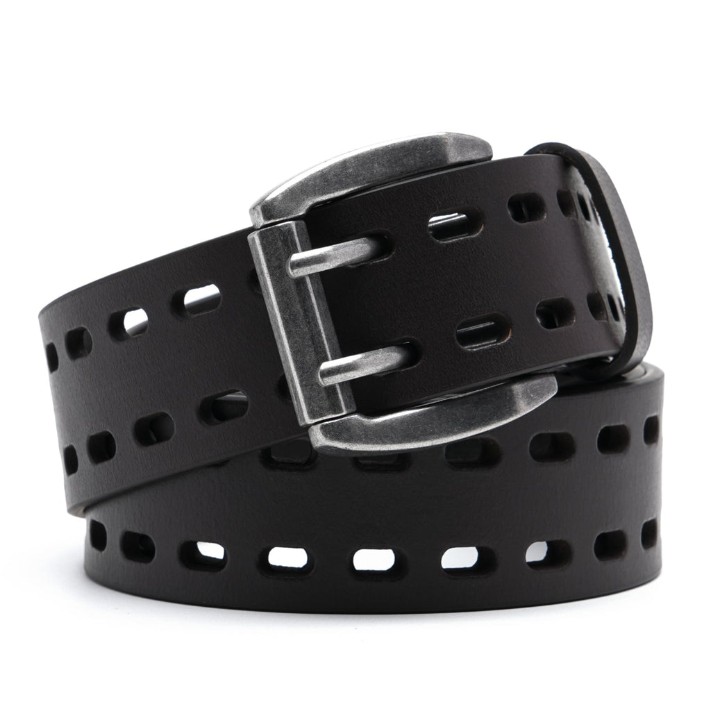 Mens Classic Genuine Leather Belt Jeans Solid Belts for Men 1.5inch Width La2099-Brown